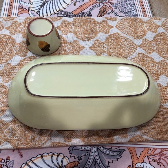 Vintage Y2K Russ Berrie & Co. Autumnal Crudite and Dip Serving Set - Picture 5 of 7